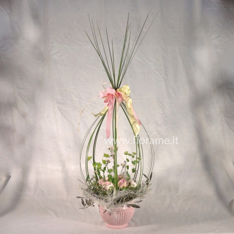 UOVO PASQUA 1-composizione fiori-da € 45 a 65