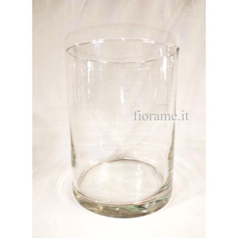 VASE CYLINDER GLASS H20 D15