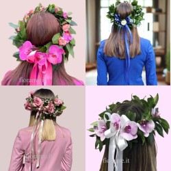 CORONA ALLORO TESTA +FIORI