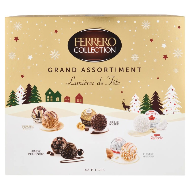 FERRERO COLLCTION GRAND ASSORTIMENT LUMIERES DE FETE 42 PEZZI 431 g